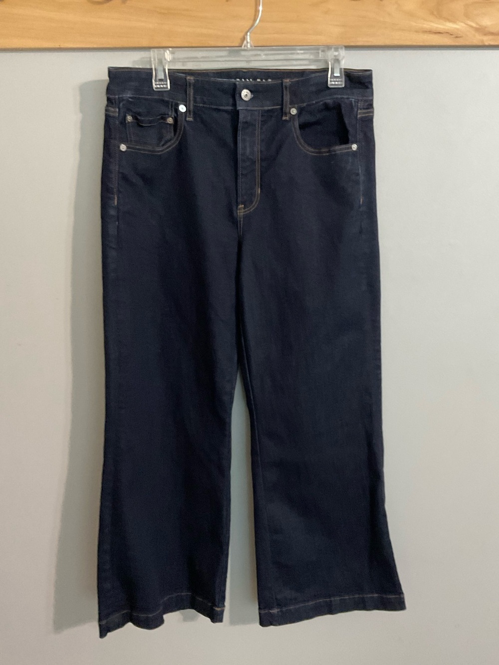 American Eagle Outfitters Super Stretch Dark Wide Leg Jeans Size 14/34x30